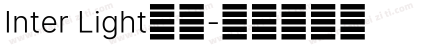 Inter Light字体字体转换